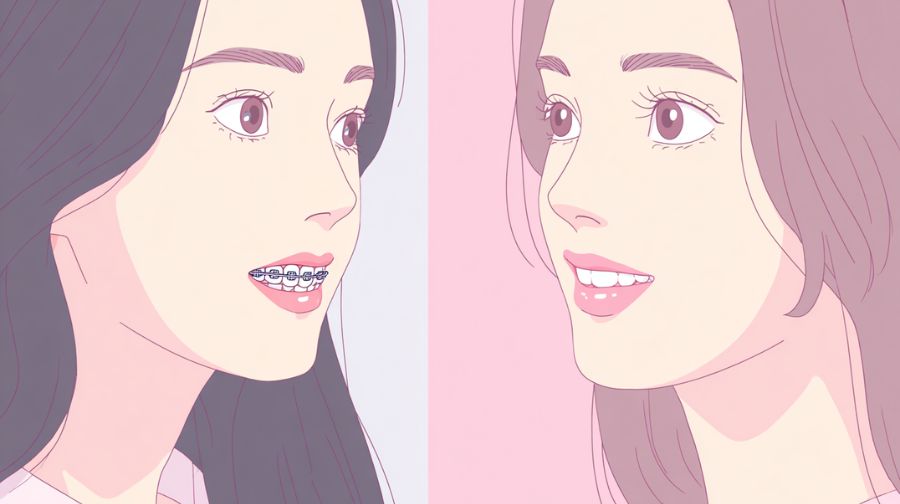 裏側矯正と表側矯正の口元の違い